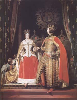 Sir Edwin Landseer Queen Victoria and Prince Albert at the Bal Costume of 12 May 1842 (mk25) oil painting picture